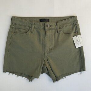 Guess Women’s High Rise Short Olive Denim Size 26